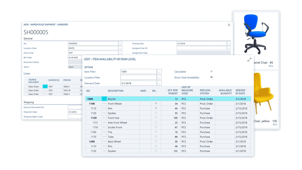 Dynamics 365 Business Central Manufacturing image