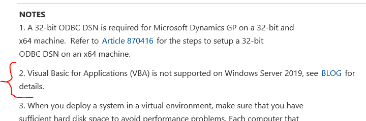 2019 VBA not supported
