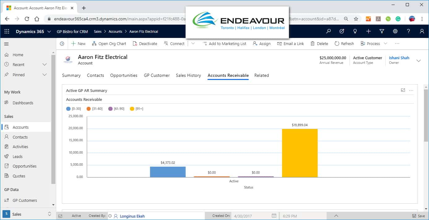 Great Plains AR history in Dynamics 365