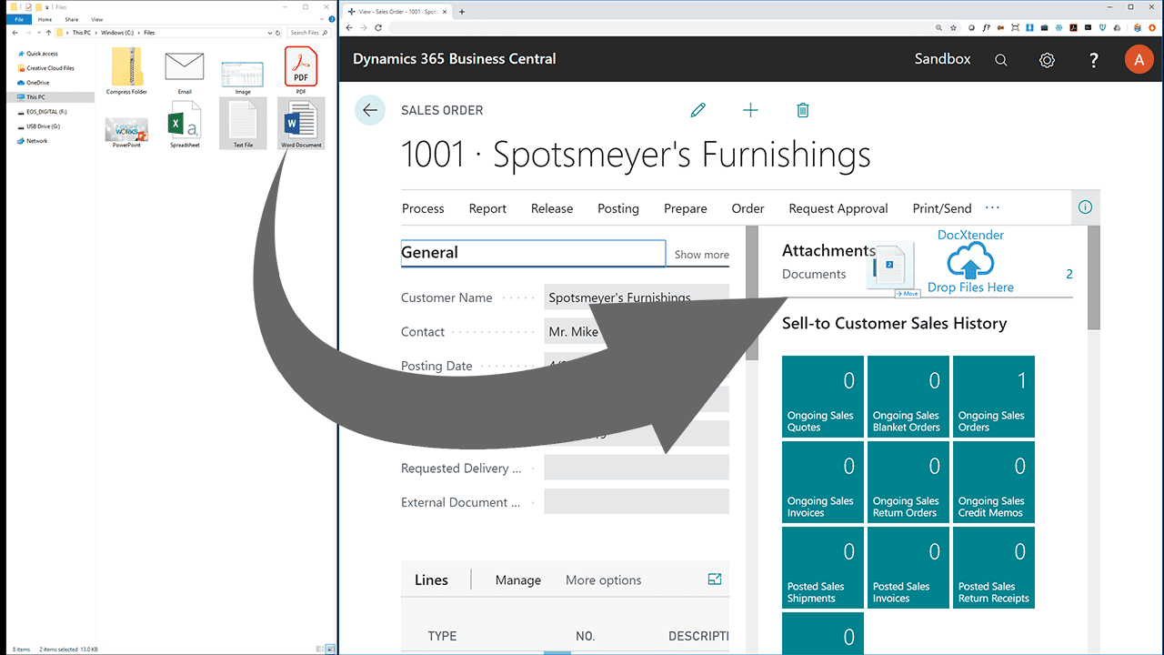 Attach documents Business Central