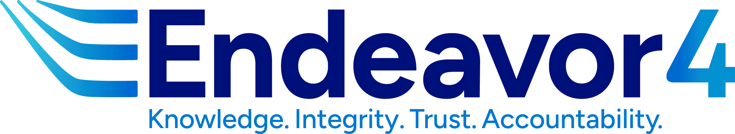 Endeavor4 Logo Blue with 4 Core Values Canada