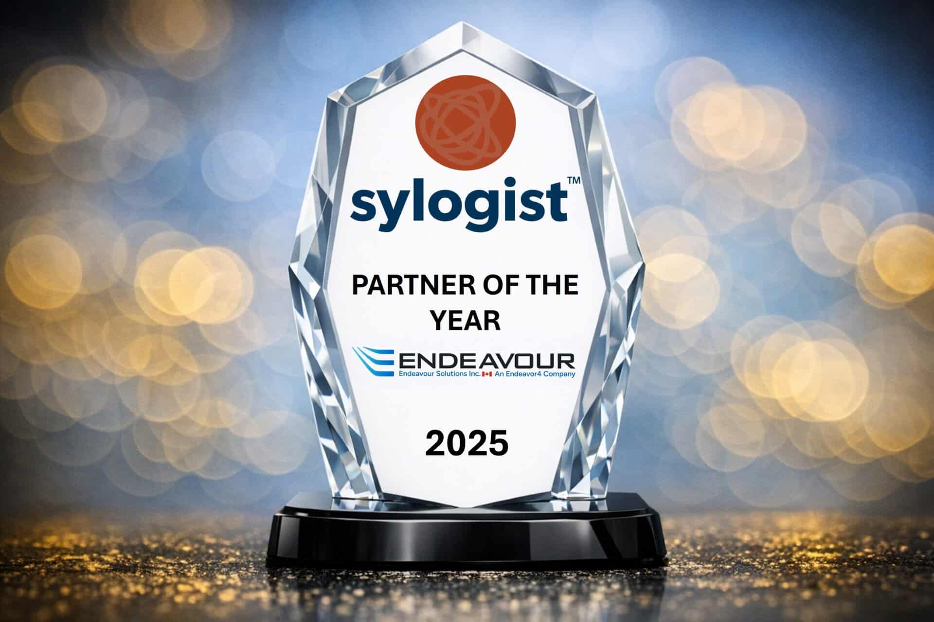 Sylogist Partner of the Year 2025 award presented on Feb 2026 to Endeavour